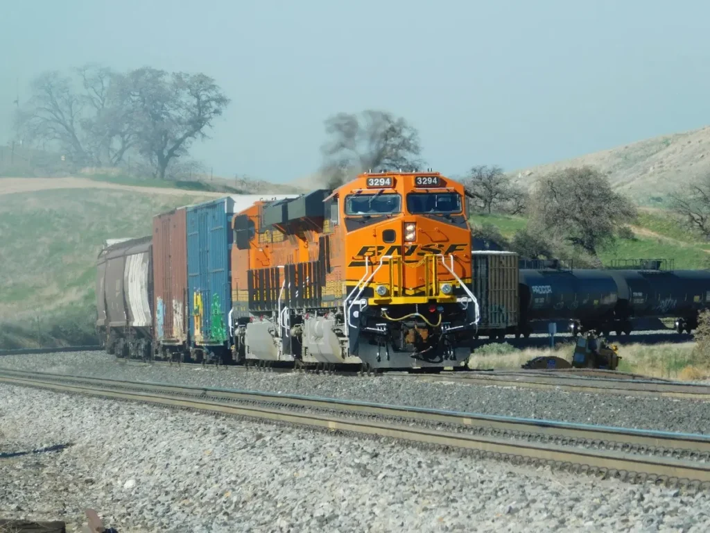 BNSF Barstow International Gateway freight train on California rail corridor